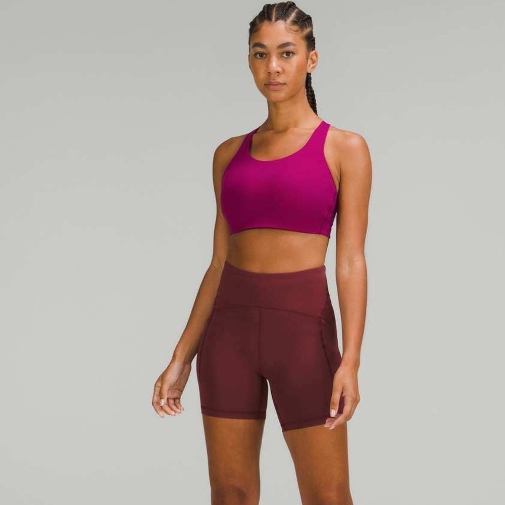 Lululemon Energy Bra High Support Magenta Purple 36DDD Running Athletic